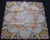 Wholesale 100%polyester embroidery floral table cloth