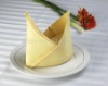 Wholesale 100% hotel white cotton napkin- satin band ,plain napkin ,table linen