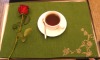 Wholesale green linen embroidered napkin