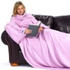 Wholesale 100% polyester polar fleece blanket with sleeves,cozy and warm