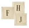 block Monogram linen cocktail napkin