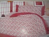 printed flower polyester bed sheet