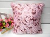 Embroidery silk cushion cover rose flower