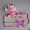 Wholesale lovely animal pig polyester fleece blanket