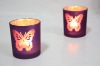 Glass candle holder for spring