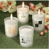 Glass candle holder for home decoration
