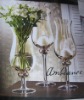 handblown glass stemed hurricane candle holder