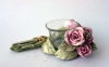 polyresin rose candle holder