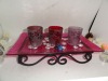 Sand blast candle holder