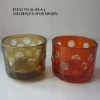 glass candle holder and glass cup,glass vase