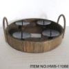 Round plate candle holders