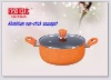 Wholesale Aluminium non-stick saucepot with snow marble painting