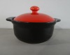 Durable Porcelain Rice Noodle casserole with RED LID