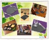 Wholesale Natural Slate Plate / Natural Black Slate Coaster/Rectangular or Round