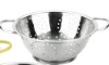 Wholesale 24cm stainless steel colander with handle and thin feet