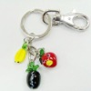 fruit keychain/glass key holder/lowest keychain