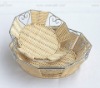 Wholesale iron wire rattan fruit holder, wicker fruit basket