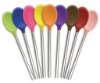 Wholesale silicone spoon with 18/8 s/s handle