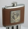 Figured sheet stainless steel hip flask