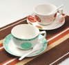 Wholesale 220cc porcelain with decal espresso cup & saucer
