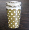 white dot paper cup