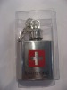 1oz mini stainless steel hip flask with keyring