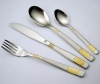 Wholesale HF-G1104 Gold plated cutlery set