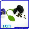 Lovely silicone strawberry tea infuser with leaf hot selling in 2011