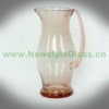 hand blown color water glass jug
