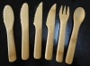 bamboo cute fork,knife and spoon