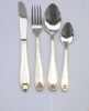 gold plated stainless steel cutleryJZ023 fork spoon knife