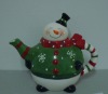 Wholesale ceramic christmas tea pot
