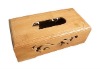 Fine wood tissue box
