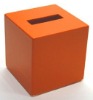 Wholesale orange full color matte square tissue box