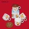 Wholesale ceramic promotional gift mug with glaze lid