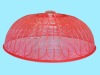 Plastic round durable red food table cover