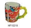 Wholesale Ceramic coffee mug with spoon, (3D design) dolomite ware,coffee mug ,drinkware ,tableware