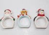 Wholesale Ceramic Christmas Napkin Ring Set 3