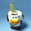 Wholesale Cow shaped ceramic toohpick holder