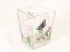 Wholesale glass planter, square glass vase