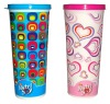 Wholesale 500ml plastic cup with lid