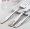 Wholesale High quality Stock gold plated stainless steel cutlery