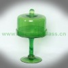 Wholesale color handblown glass cake dome of glass tableware