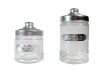 Wholesale clear glass jar with metal cover