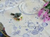 Wholesale Blue Onion Embroidered Table Runner Plus 6 Matching Onion Doilies