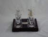 Wholesale liqueur glass with wooden plate