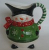 Wholesale 0.6L ceramic milk pot with snowman design