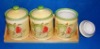 Wholesale Ceramic sugar/coffee/tea jars with wooden stand