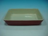 Wholesale Red color glazed ceramic baking dish,plates
