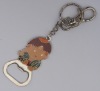 Wholesale promotion bottle opener with key chain